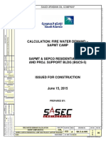 Calculation: Fire Water Demand - Sapmt Camp: Saudi Arabian Oil Company