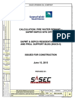 Calculation: Fire Water Demand - Sapmt/Sepco Site Office: Saudi Arabian Oil Company