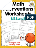 Math Interventions Worksheets: RIT Band 191-200