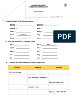 Worksheet Nº1 PAST SIMPLE