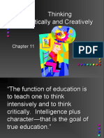 Thinking Critically and Creatively