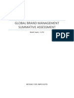 Global Brand Management Summative Assessment: Word Count 3,750