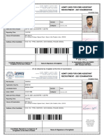 Admit Card For Icmr Assistant Recruitment - 2021 Examination