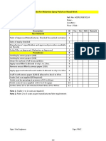 Melamine Spray Polish On Wood Work Checklist