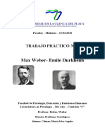 Trabajo Práctico Nº1 Sociología Weber y Durkheim