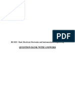 Question Bank With Answers: BE 8253 - Basic Electrical, Electronics and Instrumentation Engineering