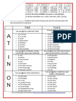 Prepositions of Time and Place in On at Grammar Guides - 53554