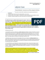 Financial Analysis Case O01 and OA01