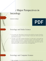 Three Major Perspectives in Sociology