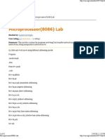 Microprocessor (8086) Lab