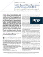 Heart Rate Variability-Based Driver Drowsiness Detection and Its Validation With EEG