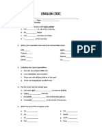 English Test: For Countable Noun and U For Uncountable Noun