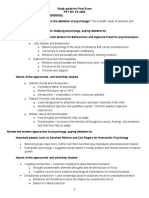 PSY 201 Final Exam Study Guide FA2020