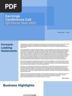 Q3'21 Earnings Call Presentation