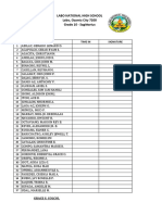 Attendance For Flag Ceremony