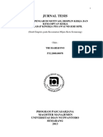 Jurnal Tesis: Analisis Pengaruh Motivasi, Disiplin Kerja Dan Kemampuan Kerja Terhadap Kinerja Pegawai Negeri Sipil