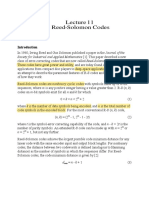 11 Reed-Solomon Codes: Society For Industrial and Applied Mathematics (1) - This Paper Described A New