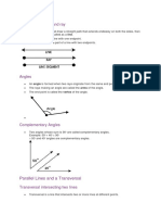 Line, Line Segment and Ray: Parallel Lines and A Transversal