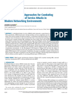 Machine Learning Approaches For Combating Distributed Denial of Service Attacks in Modern Networking Environments