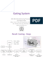 Gating System: ME 338: Manufacturing Processes II