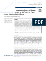 Agyapong D, Attram A - 2019 - The Effect of Owner-Manager's Financial Literacy On The Performance of SMEs in The Cape Coast Metropolis in Ghana