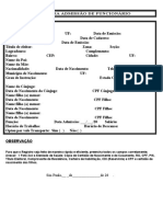 Ficha de Admissão