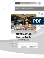 Matematic4 Evaluacion Diagnóstica Area Matemática Ccesa007