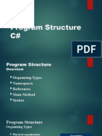 C# Program Structure 1 Lecture