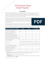 ACE Personal Trainer Study Program: Syllabus