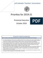 Priorities For 2019-21: Newfoundland and Labrador Teachers' Association