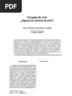 Voice Therapy Does Science Support The Art - En.es
