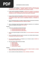 Cuestionario de Derecho Laboral