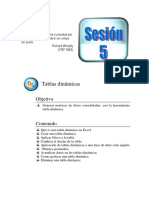 Sesión 5 Tablas Dinámicas EXCEL
