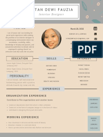 Pink Blue Design Resume