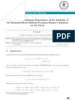 Existence and Continuous Dependence of The Solutions of The Benjamin-Bona-Mahony-Peregrine-Burger's Equation On The Circle