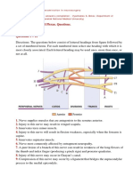 Peripheral Nerves and Plexus. Questions