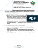 Guia Decimo Primer Periodo 2021 Lengua Castellana