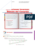 Operaciones Inversas o Método Del Cangrejo para 5tode Primaria