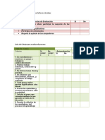 Lista de Cotejo para Evaluar La Lluvia de Ideas