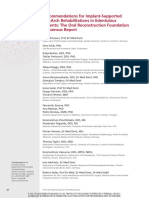 Recommendations For Implant-Supported Full-Arch Rehabilitations in Edentulous Patients: The Oral Reconstruction Foundation Consensus Report