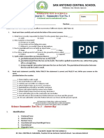 Q3 1ST Summative Test - Frictional and Gravitational Force