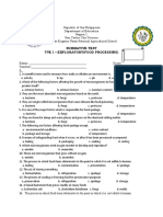 Summative Test Tve I - Exploratory (Food Processing)