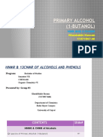 Primary Alcohol (1-BUTANOL) : NMR and C13-Nmr