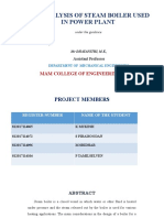 CFD Analysis of Steam Boiler Used in Power