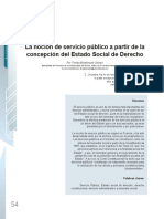 La Noción Servicio Publico Concepción Estado Social de Derecho