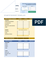 Startup Budget Template: Start-Up Budget Overview