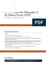 Introduction To The Philosophy of The Human Person