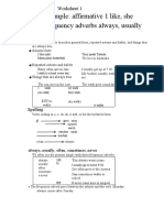 Present Simple Affirmatives - Worksheet 1 - Worksheet 2