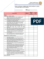 CHECKLIST Gowning and Gloving