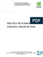 2.3. Práctica 1 Fundición en Molde de Yeso y Parafina.